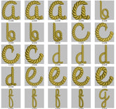 Rope Texture Alphabet Embroidery Pack – Nautical-Inspired Letters - FineryEmbroidery